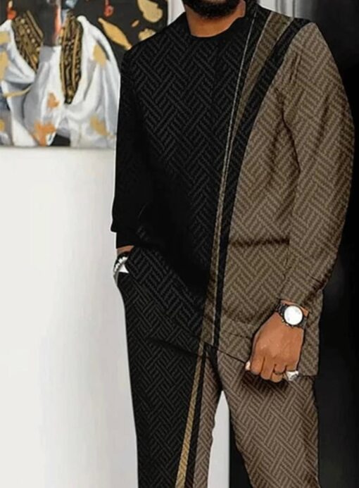 Bold print african kaftan